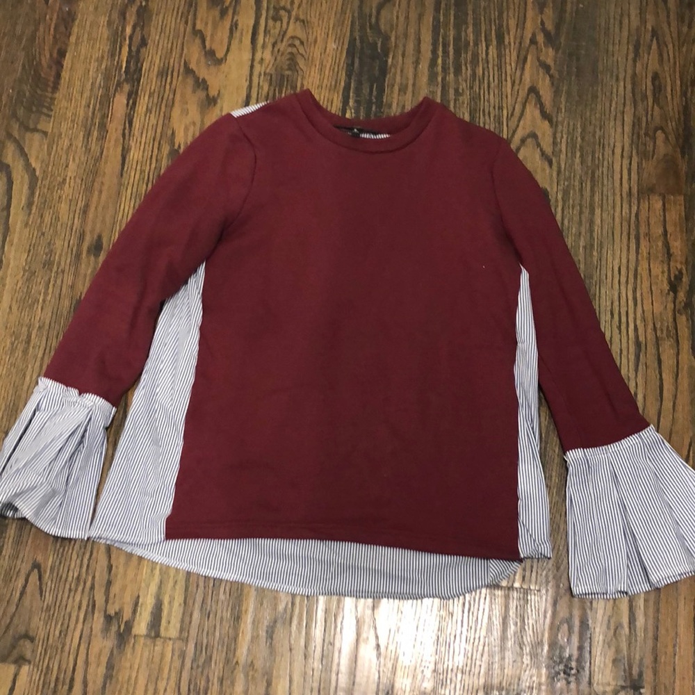 Romeo and Juliet sweatshirt ruffle blouse